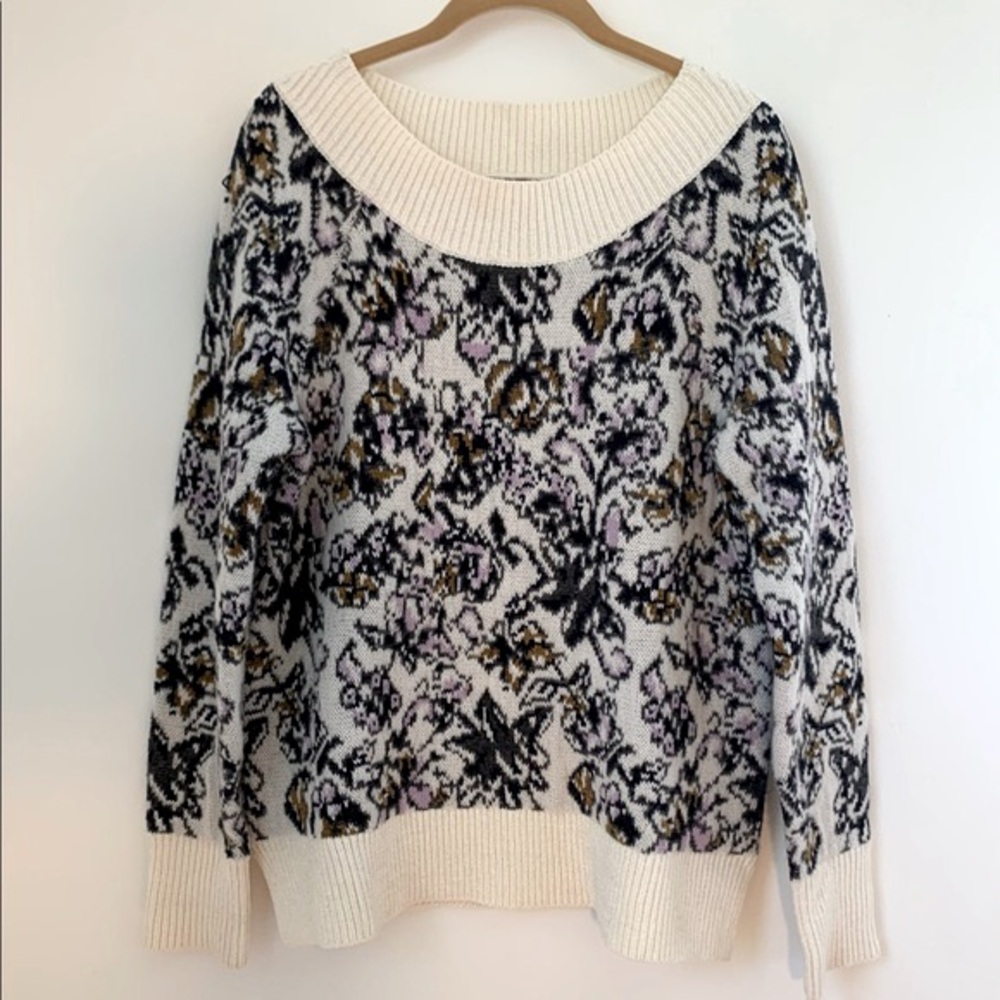 Ann Taylor Loft Jacquard Chunky Warm Sweater Medium